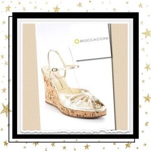 Boccaccini Leather Ankle Strap Wedge Sandals 39